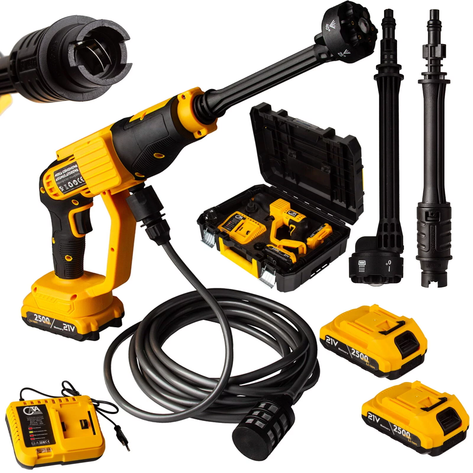 MYJKA CIŚNIENIOWA AKUMULATOROWA 150PSI 2x AKUMULATOR 21V ZESTAW