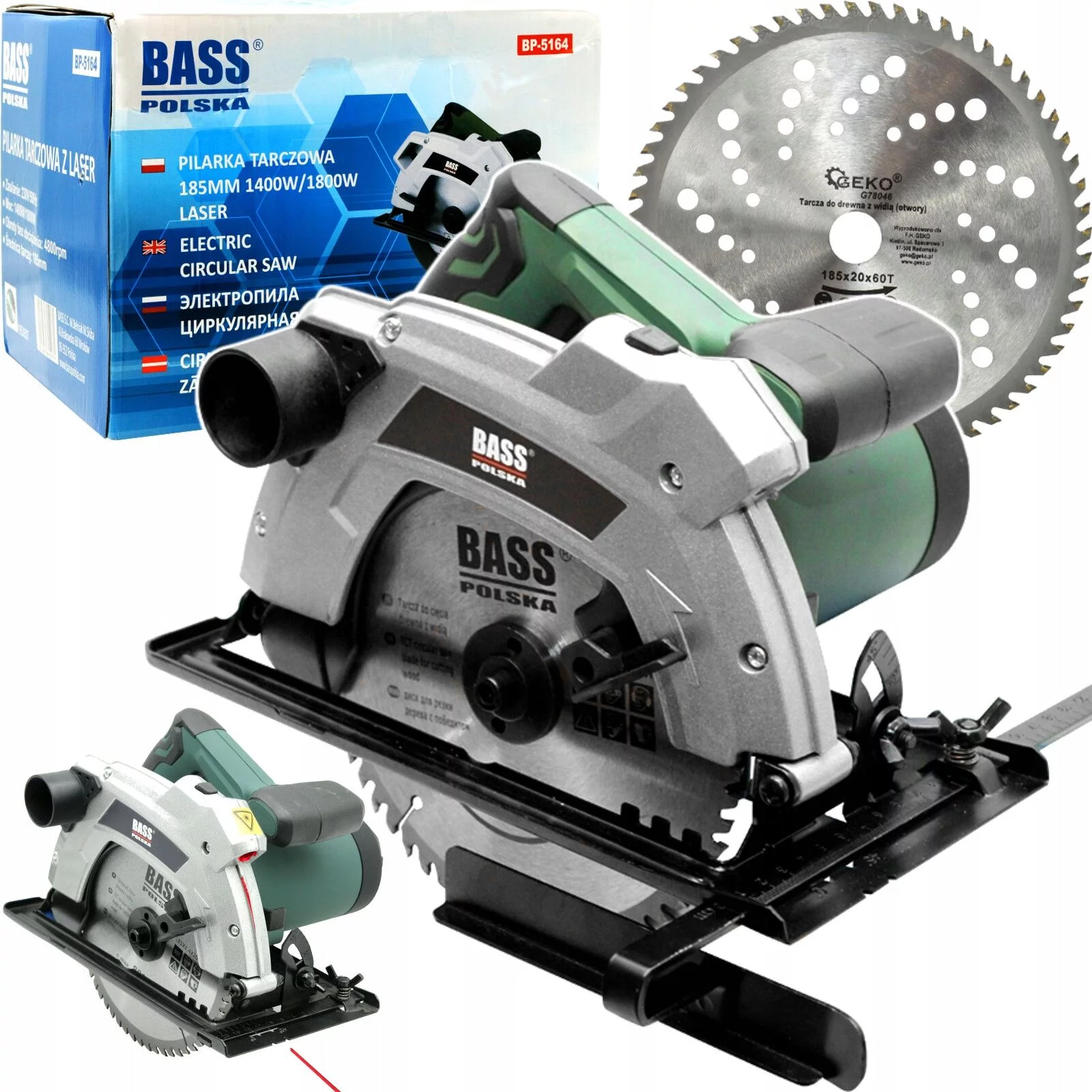 PILARKA TARCZOWA 2x PIŁA 185mm PRZECINARKA LASER