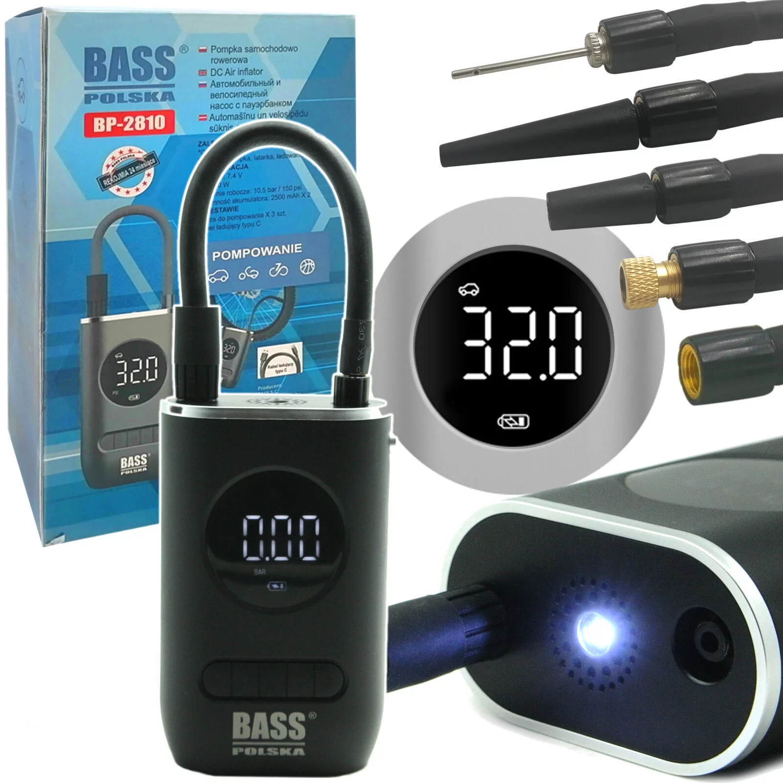 KOMPRESOR AKUMULATOROWY POMPKA SAMOCHODOWA