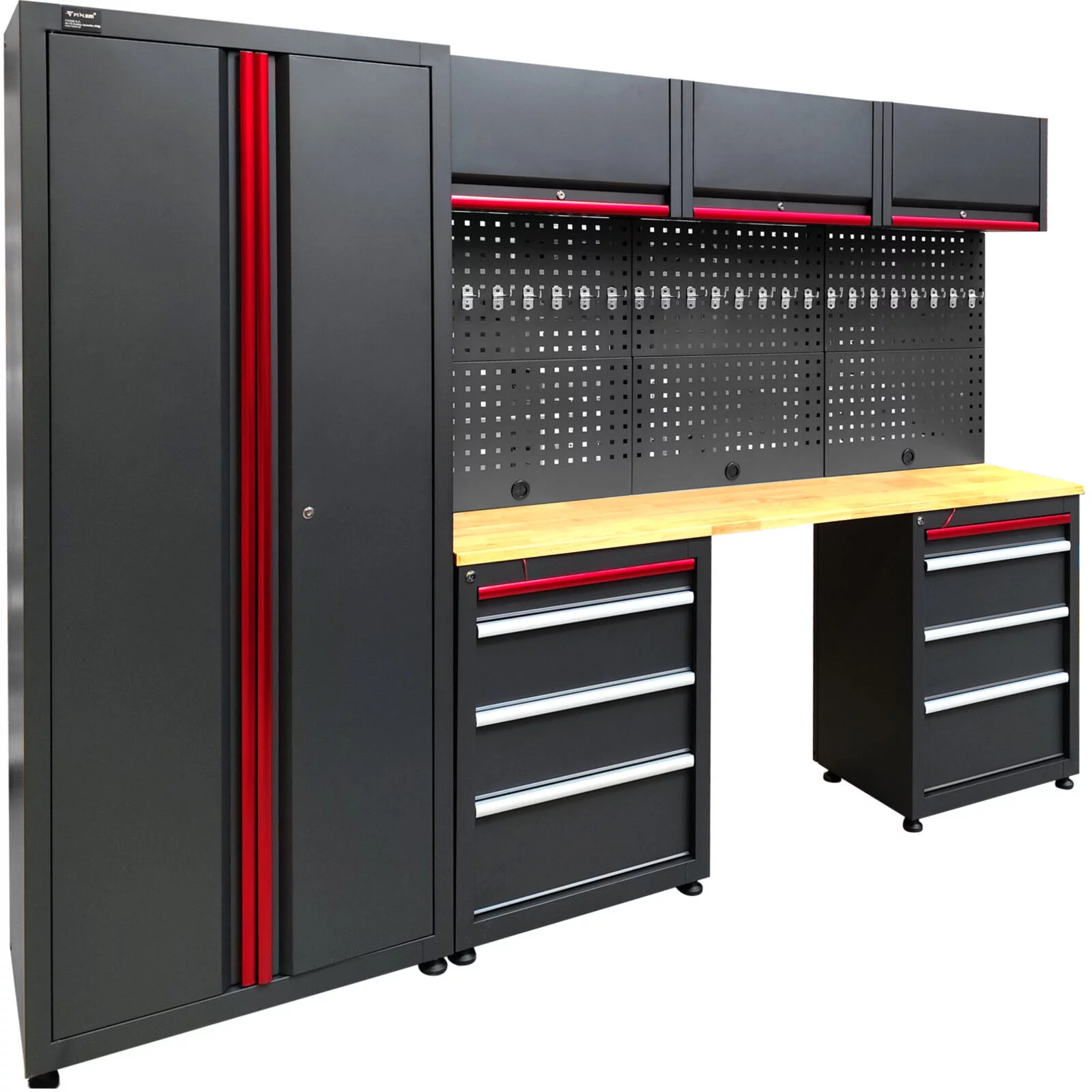 REGAŁ WARSZTATOWY SZAFA NARZĘDZIOWA ZESTAW MEBLI GARAŻOWYCH DŁUGI BLAT