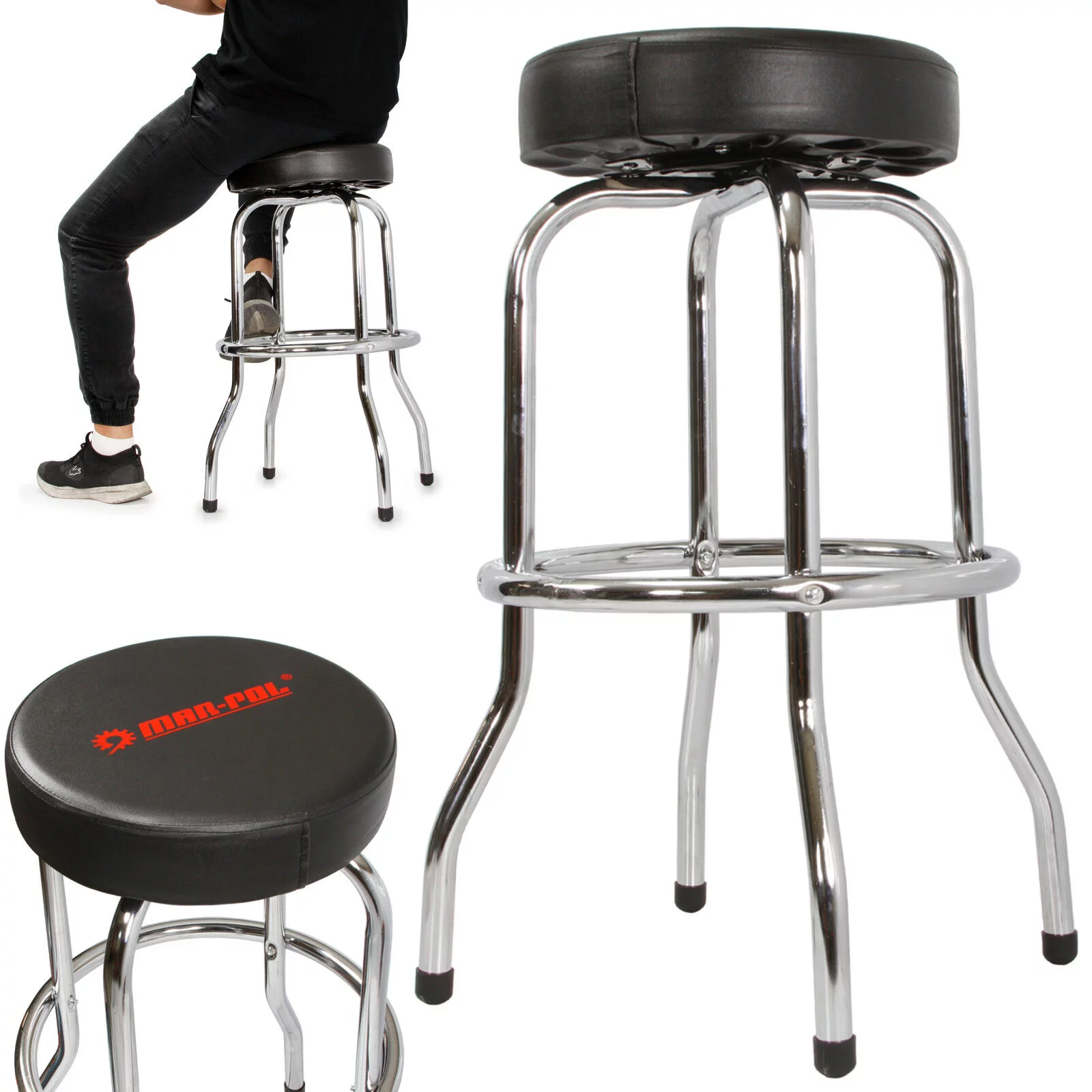 Taboret warsztatowy obrotowy