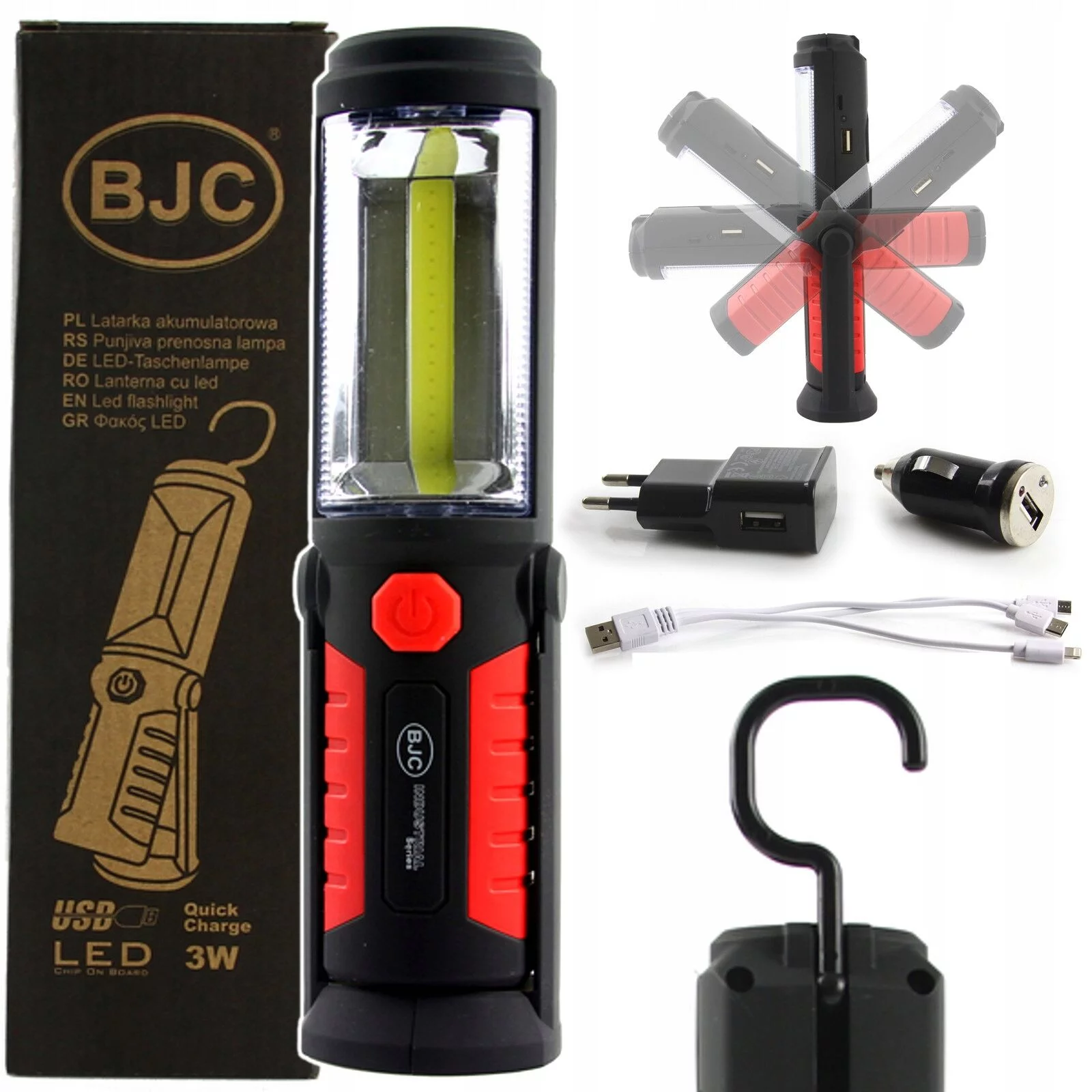 LATARKA AKUMULATOROWA LED 3W BJC