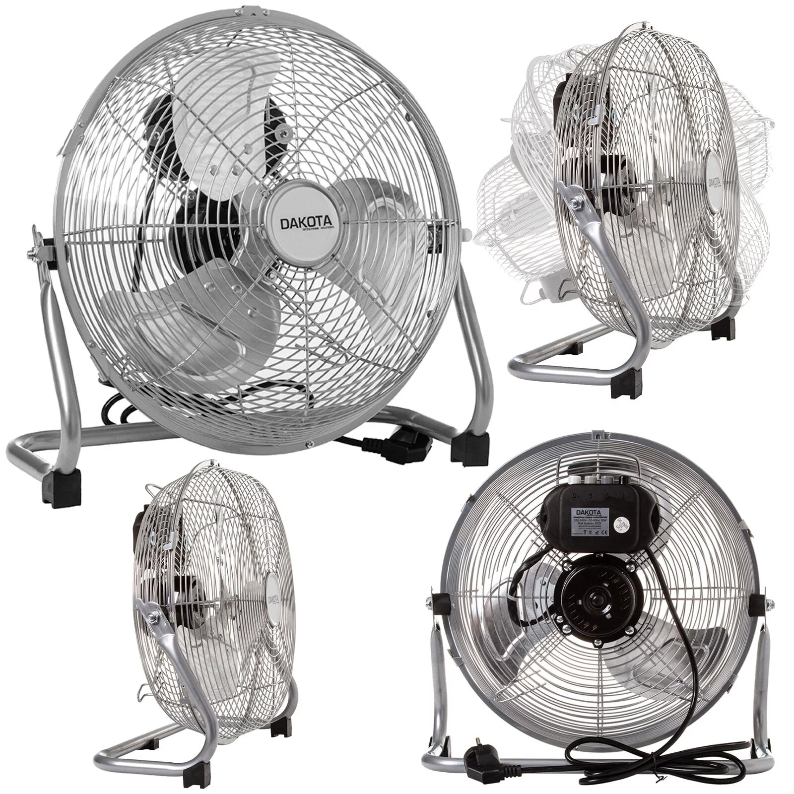 WENTYLATOR PODŁOGOWY MOCNY WENTYLATOR ZE STALI NIERDZEWNEJ 30 CM REGULACJA