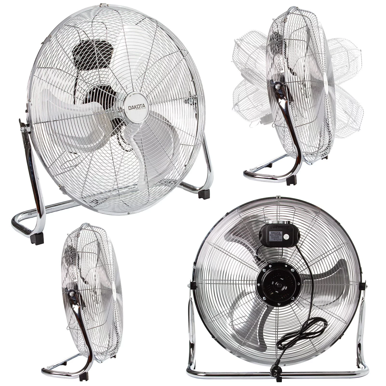 WENTYLATOR PODŁOGOWY MOCNY WENTYLATOR ZE STALI NIERDZEWNEJ 50 CM REGULACJA