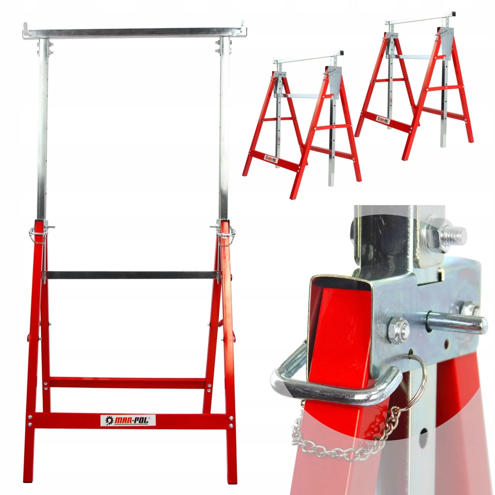 KOZIOŁEK WARSZTATOWY STOJAK KOBYŁKI REGULOWANE 2szt 150kg