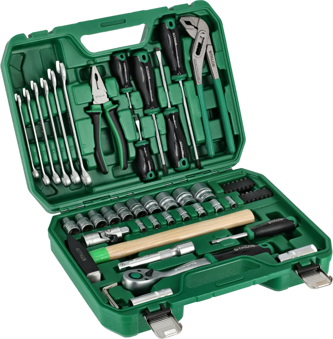 Zestaw multinarzędziowy 1/2”+1/4” 55 elem. grzecho