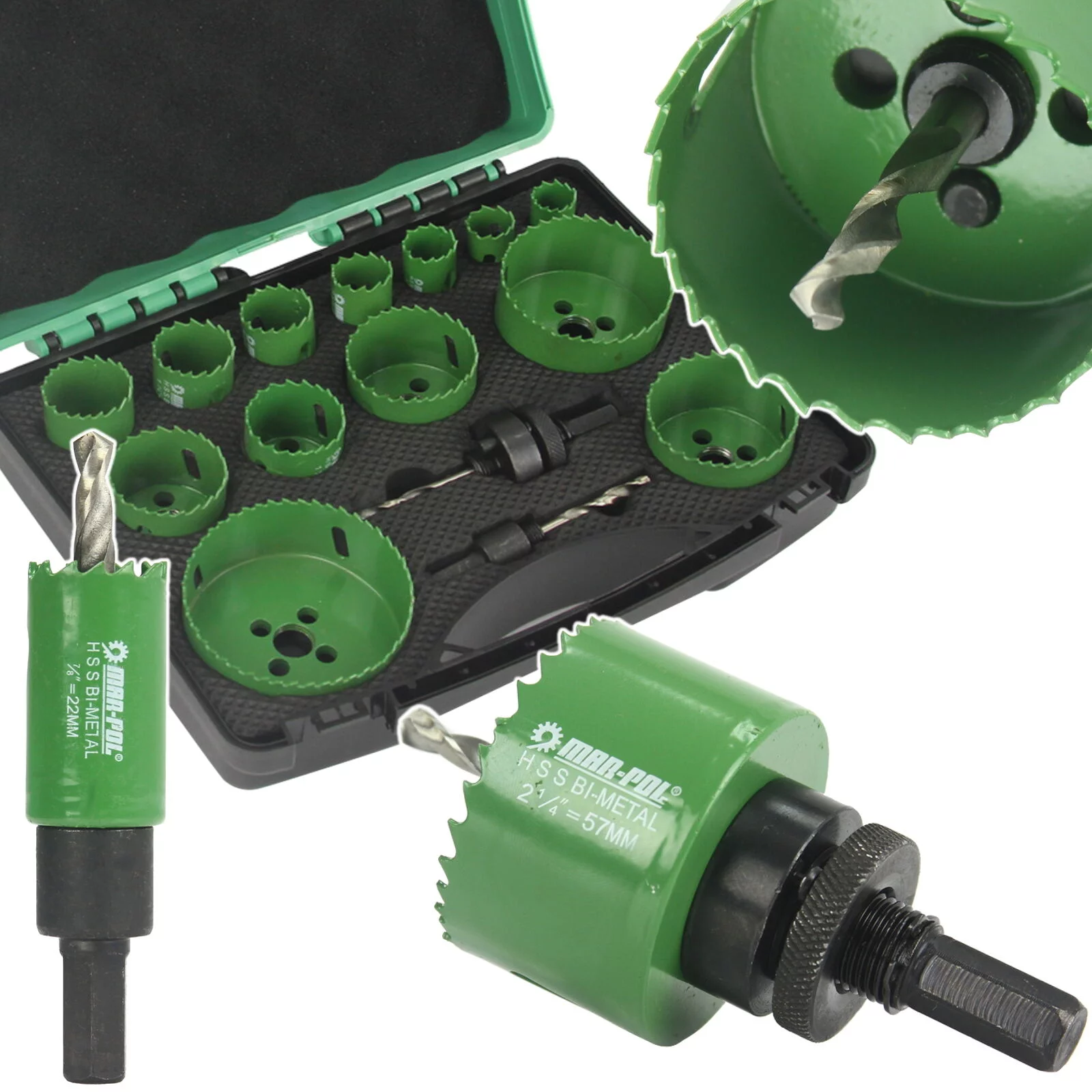 OTWORNICE BI-METAL ZESTAW OTWORNIC 19-82mm HSS 16 ELEMENTÓW