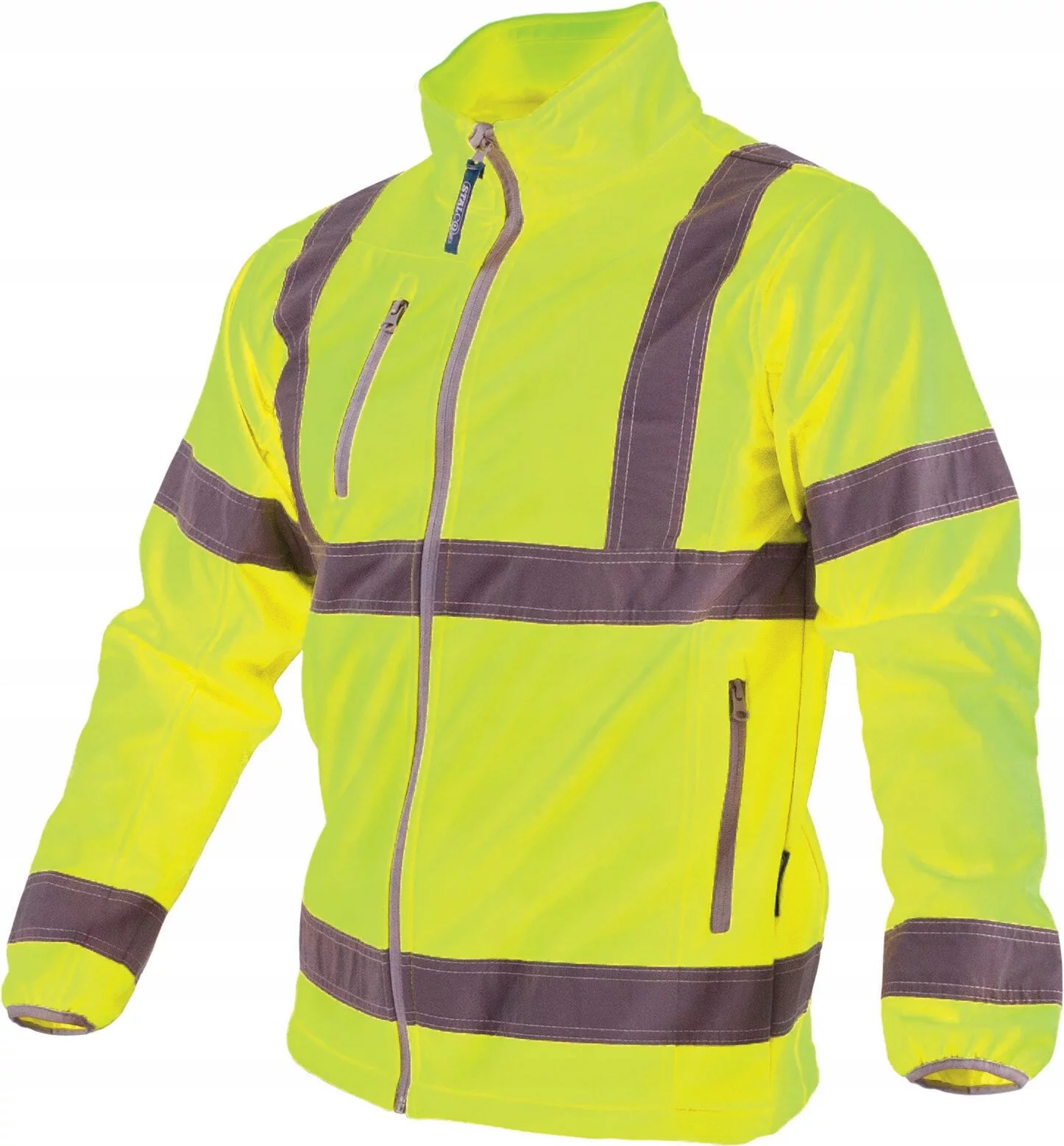 KURTKA ROBOCZA SOFTSHELL OSTRZEGAWCZA MĘSKA NEON ŻÓŁTA STALCO XL