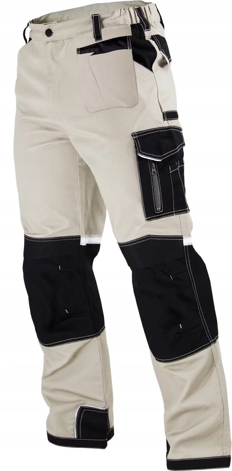 SPODNIE ROBOCZE WZMOCNIONE OXFORD SUMMER LINE BEŻOWE STALCO L