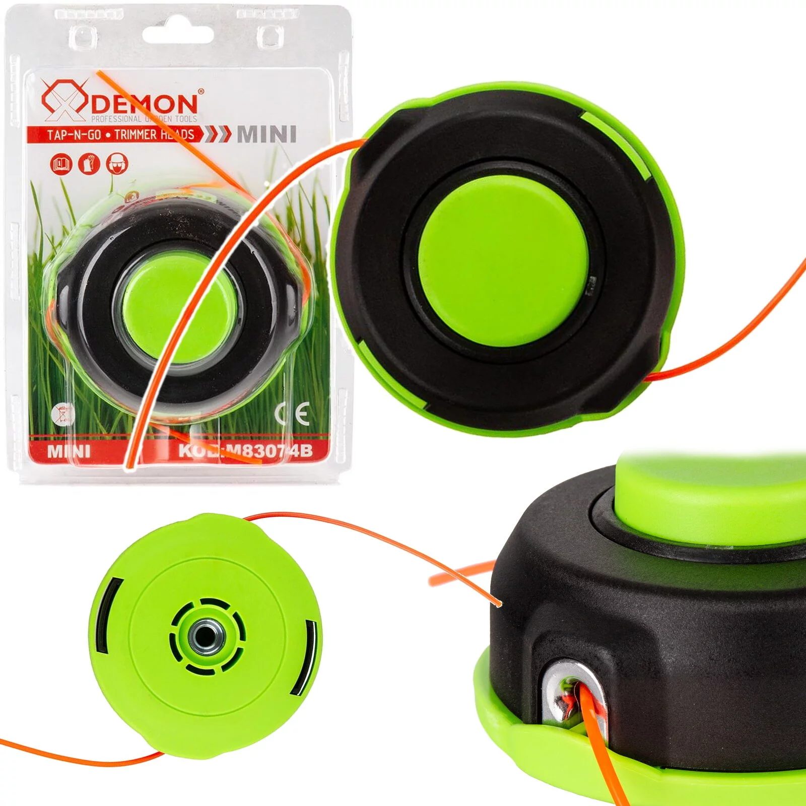 GŁOWICA Z ŻYŁKĄ UNIWERSALNA DO KOSY SPALINOWEJ DEMON MINI TAP-N-GO M10x1.25