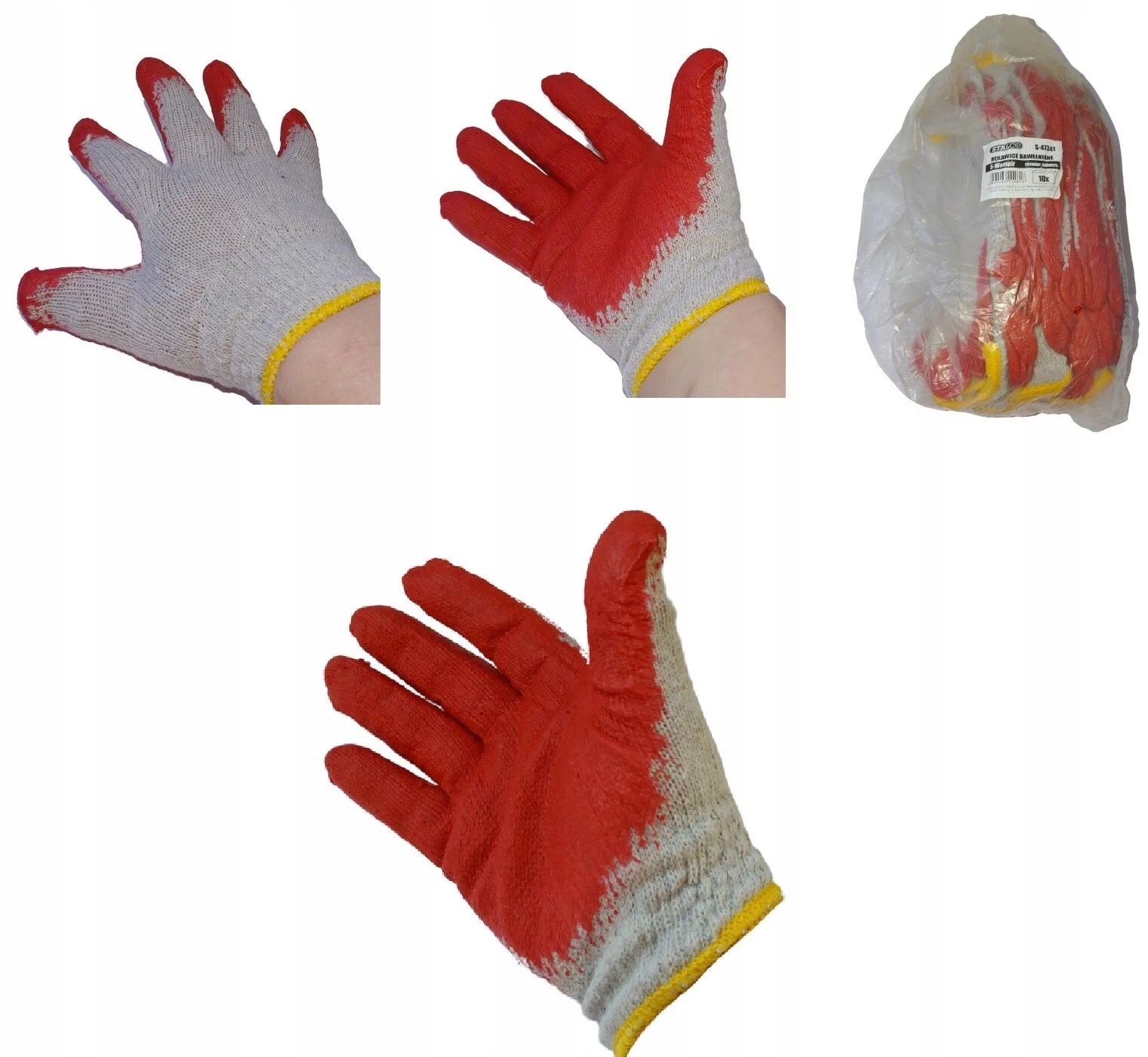 RĘKAWICE OCHRONNE ROBOCZE BAWEŁNIANE S-WAMPIR STALCO