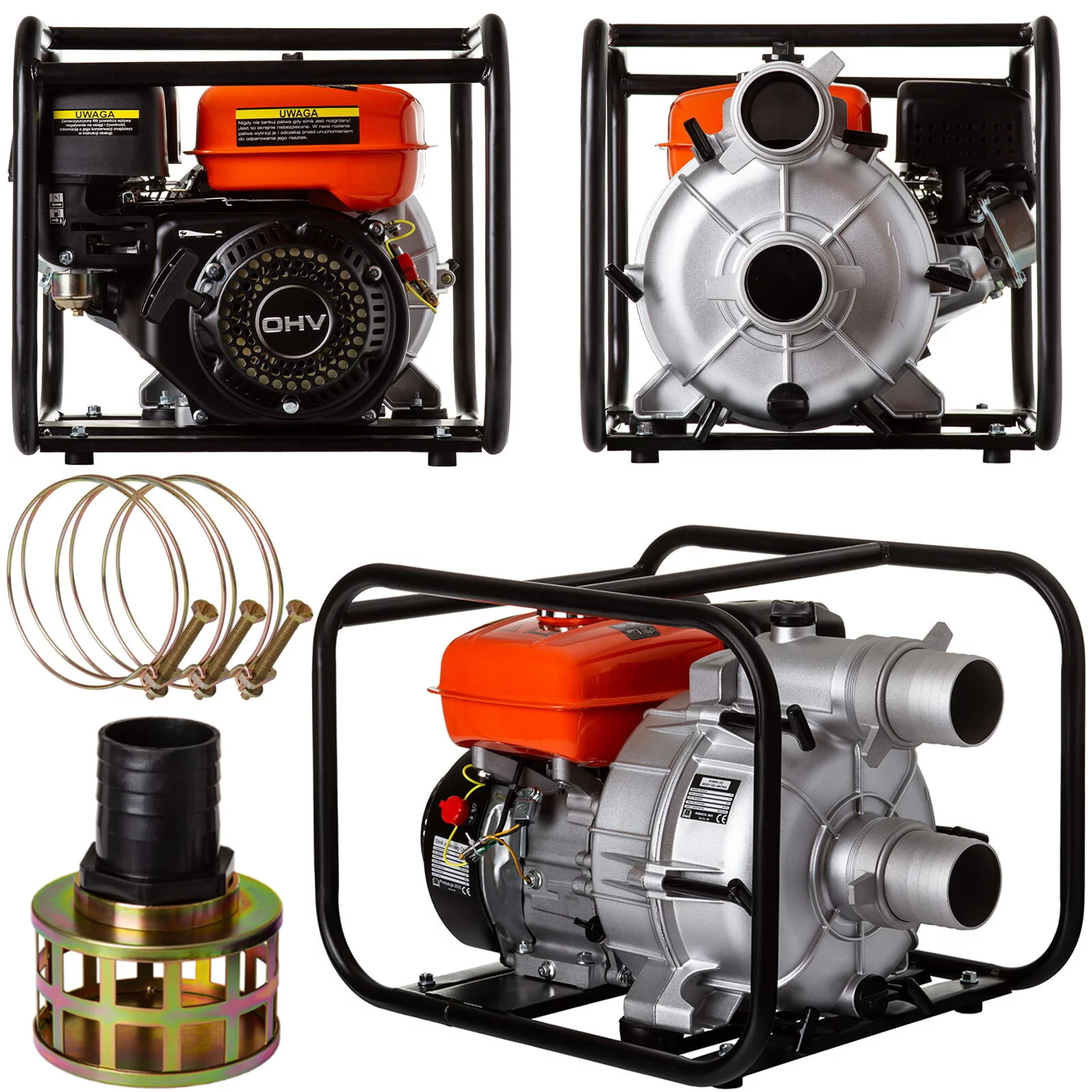 POMPA SPALINOWA MOTOPOMPA SZLAMOWA 3"  223cc 60m3/h