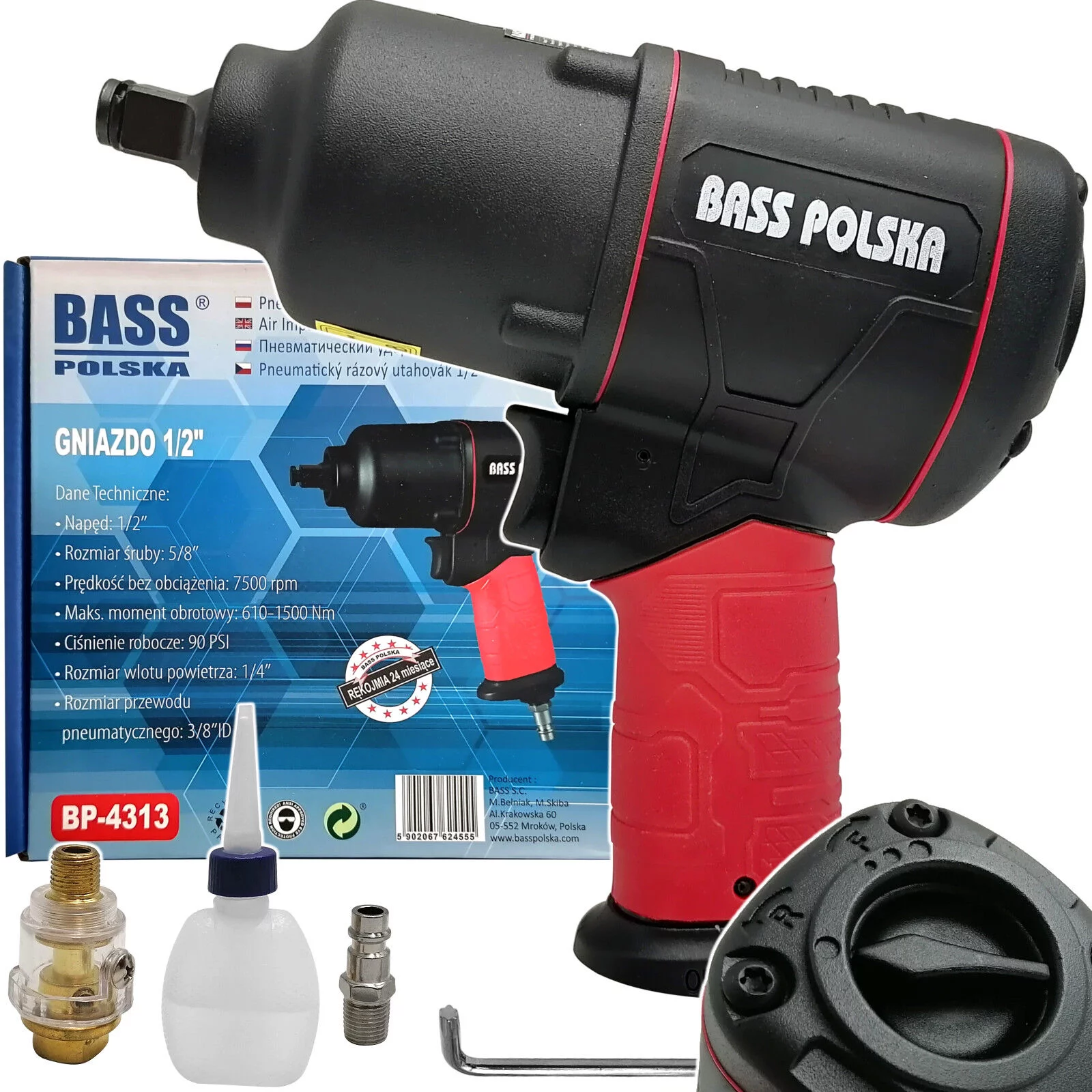 KLUCZ PNEUMATYCZNY 1/2'' max.1500NM