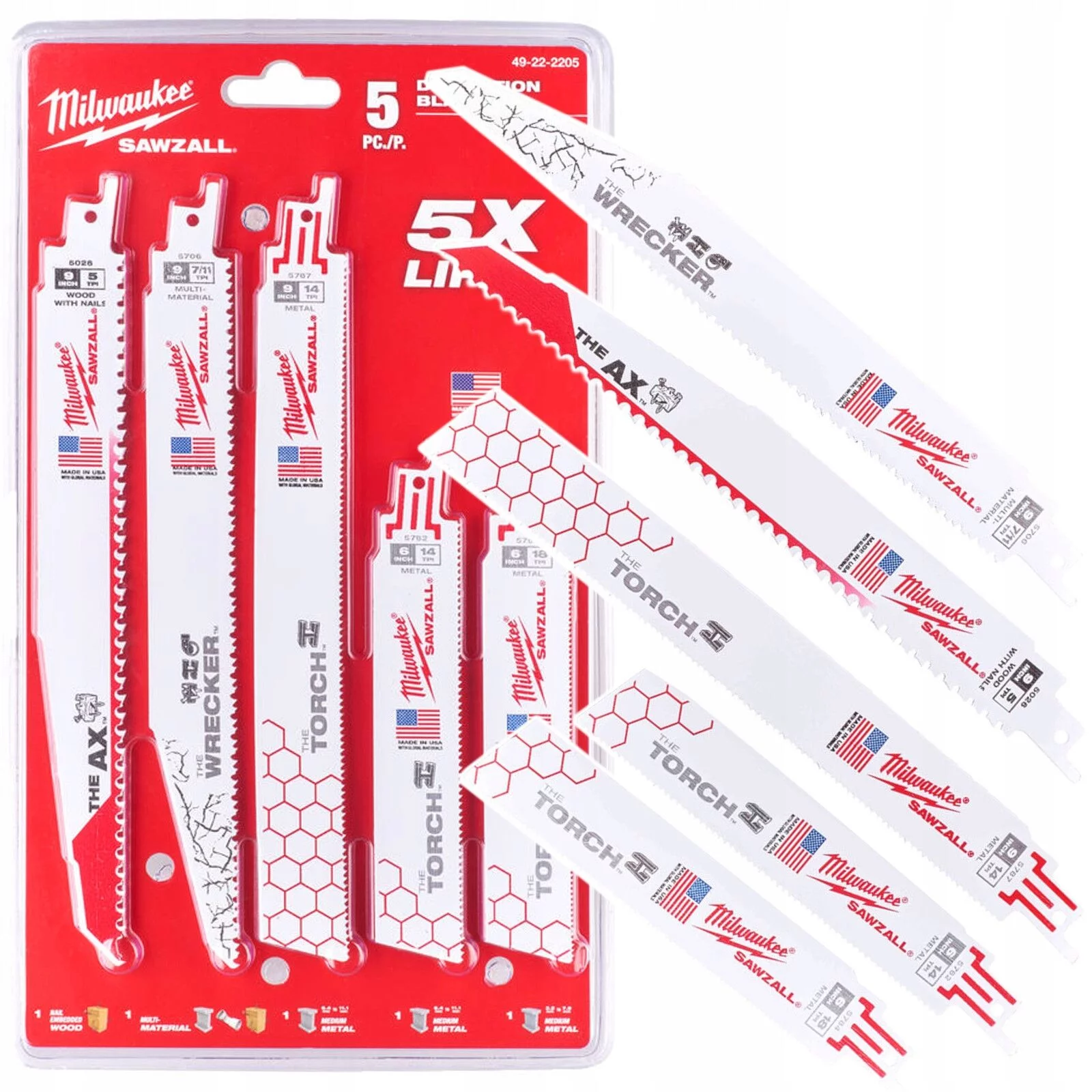 ZESTAW BRZESZCZOTÓW 5SZT