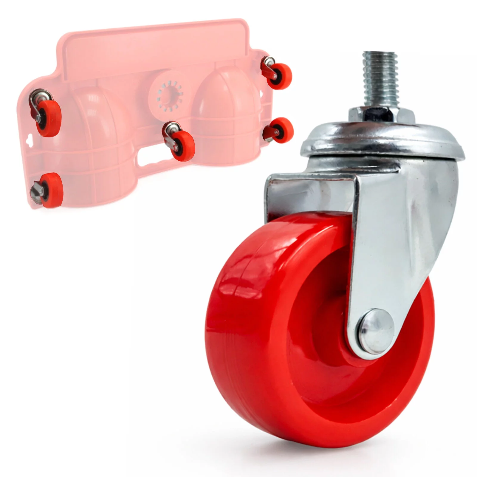 KÓŁKO NAKOLANNIKA WARSZTATOWEGO OBROTOWE KOŁO SKRĘTNE 50mm M8