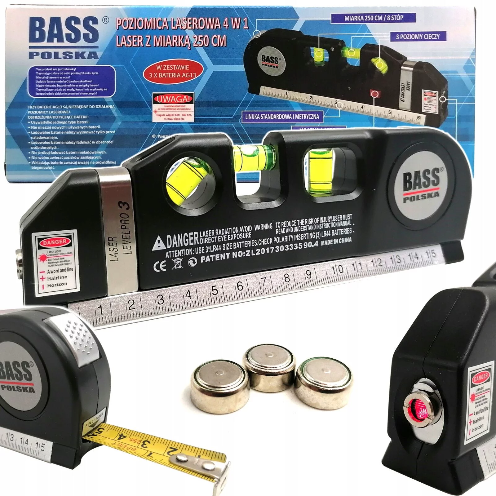 POZIOMICA LASEROWA 4w1