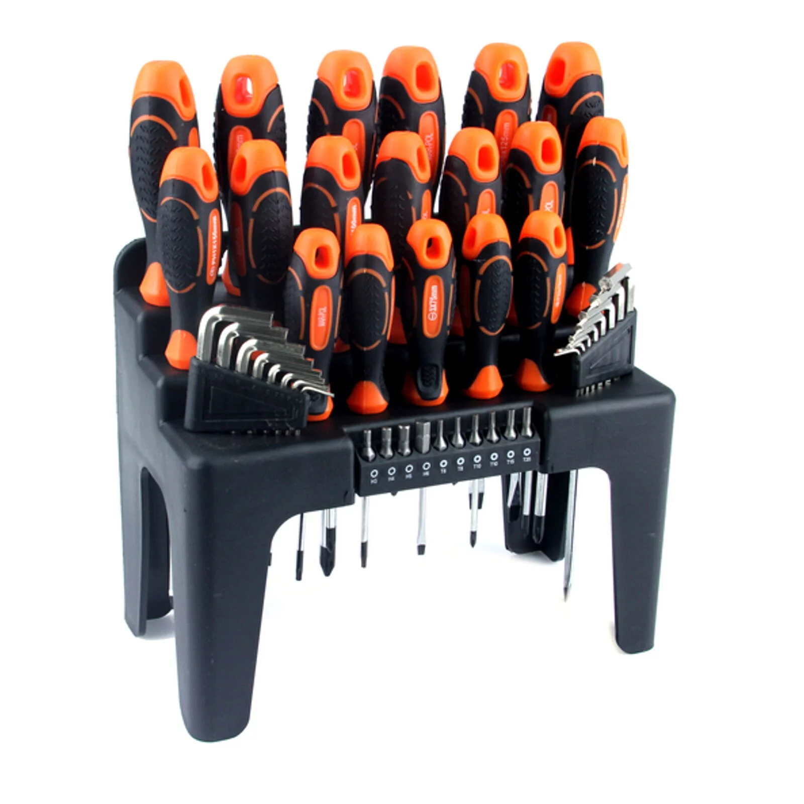 ZESTAW NARZĘDZIOWY ŚRUBOKRĘTY, WKRĘTAKI, BITY, IMBUS STOJAK 44-EL