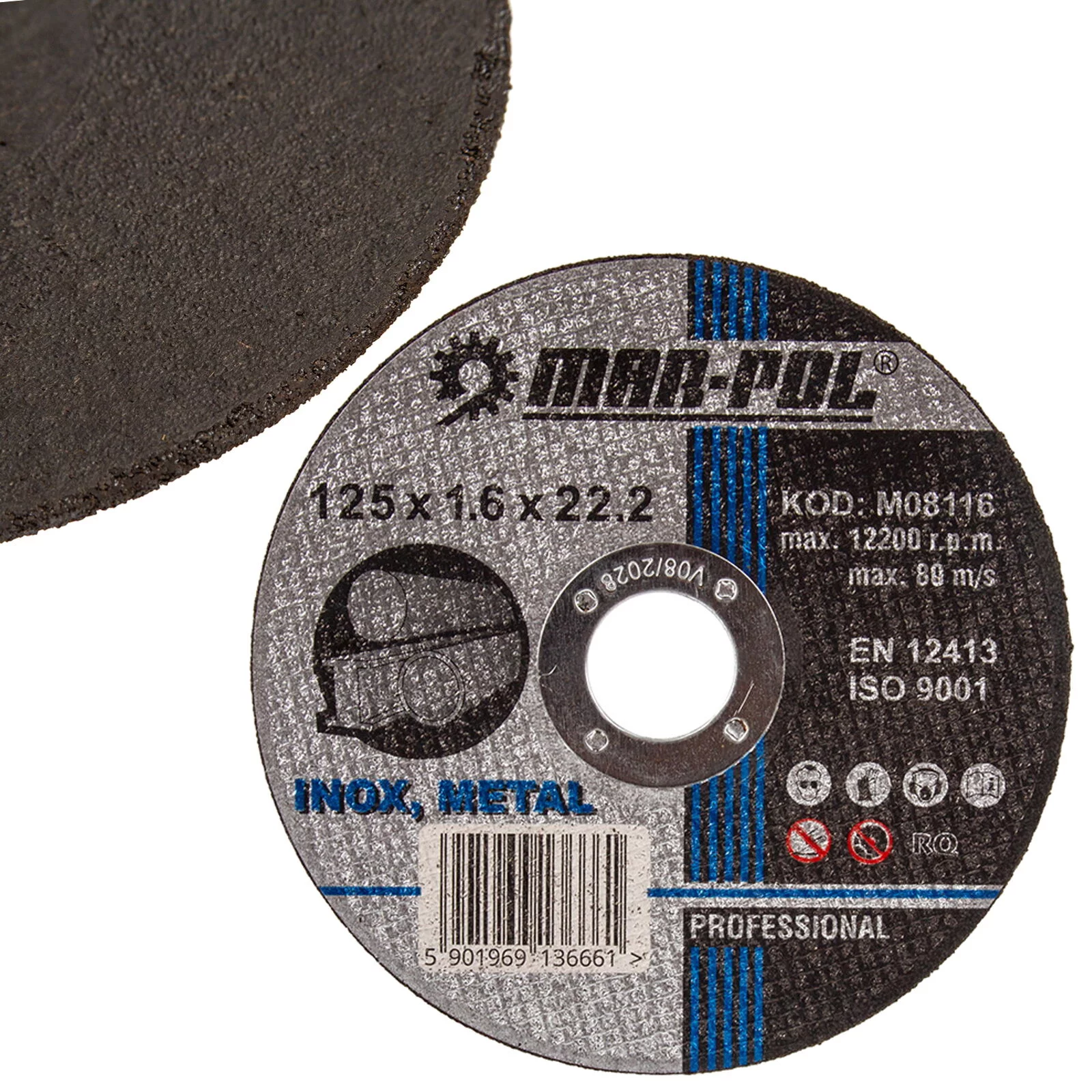 TARCZA DO CIĘCIA STALI METALU INOX SZLIFIERKI KĄTOWEJ 125mm 125x1,6mm