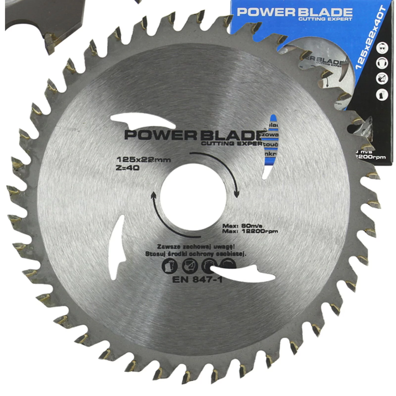 TARCZA WIDIOWA DO CIĘCIA DREWNA 125mm 40T POWER BLADE
