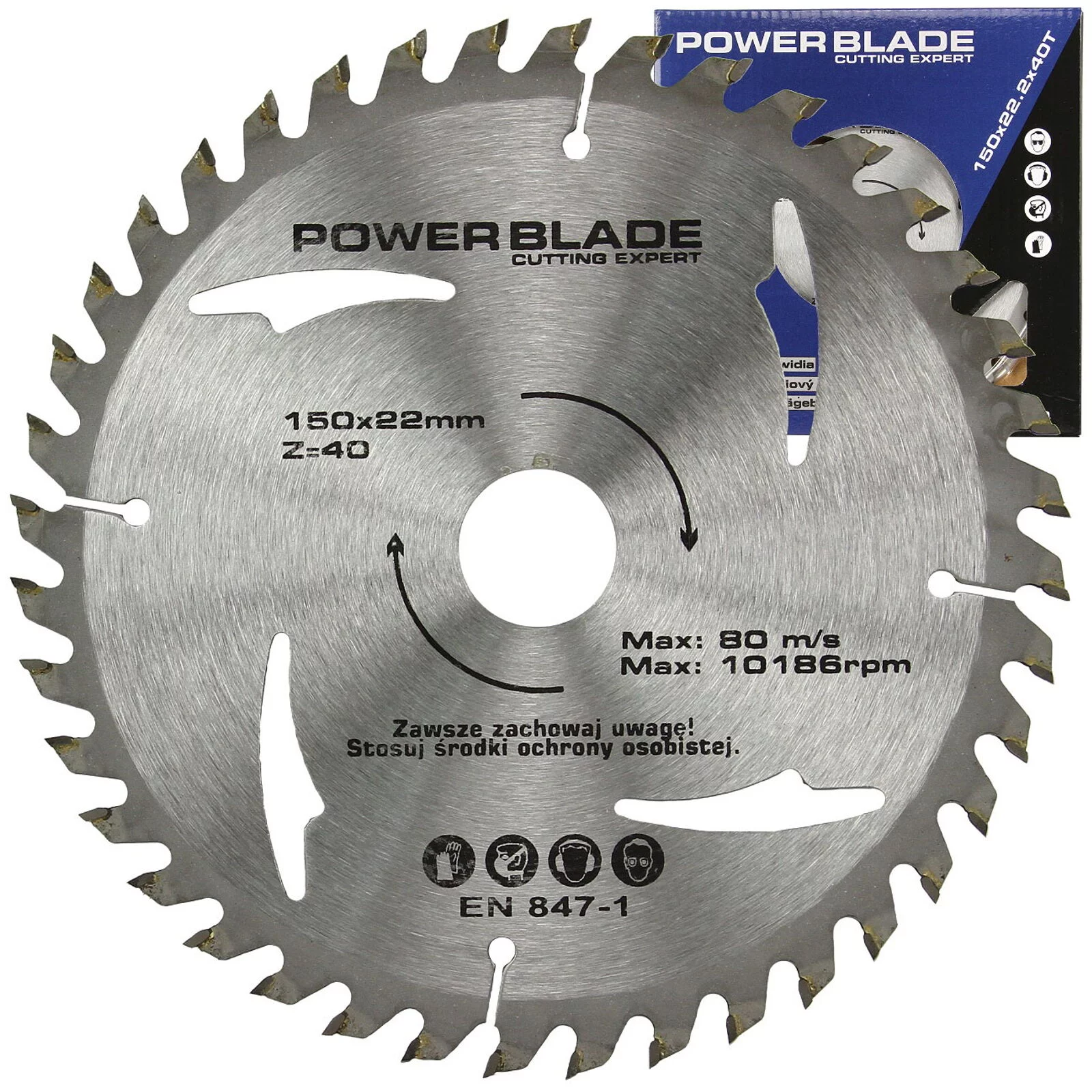 TARCZA WIDIOWA DO CIĘCIA DREWNA 150mm 40T POWER BLADE