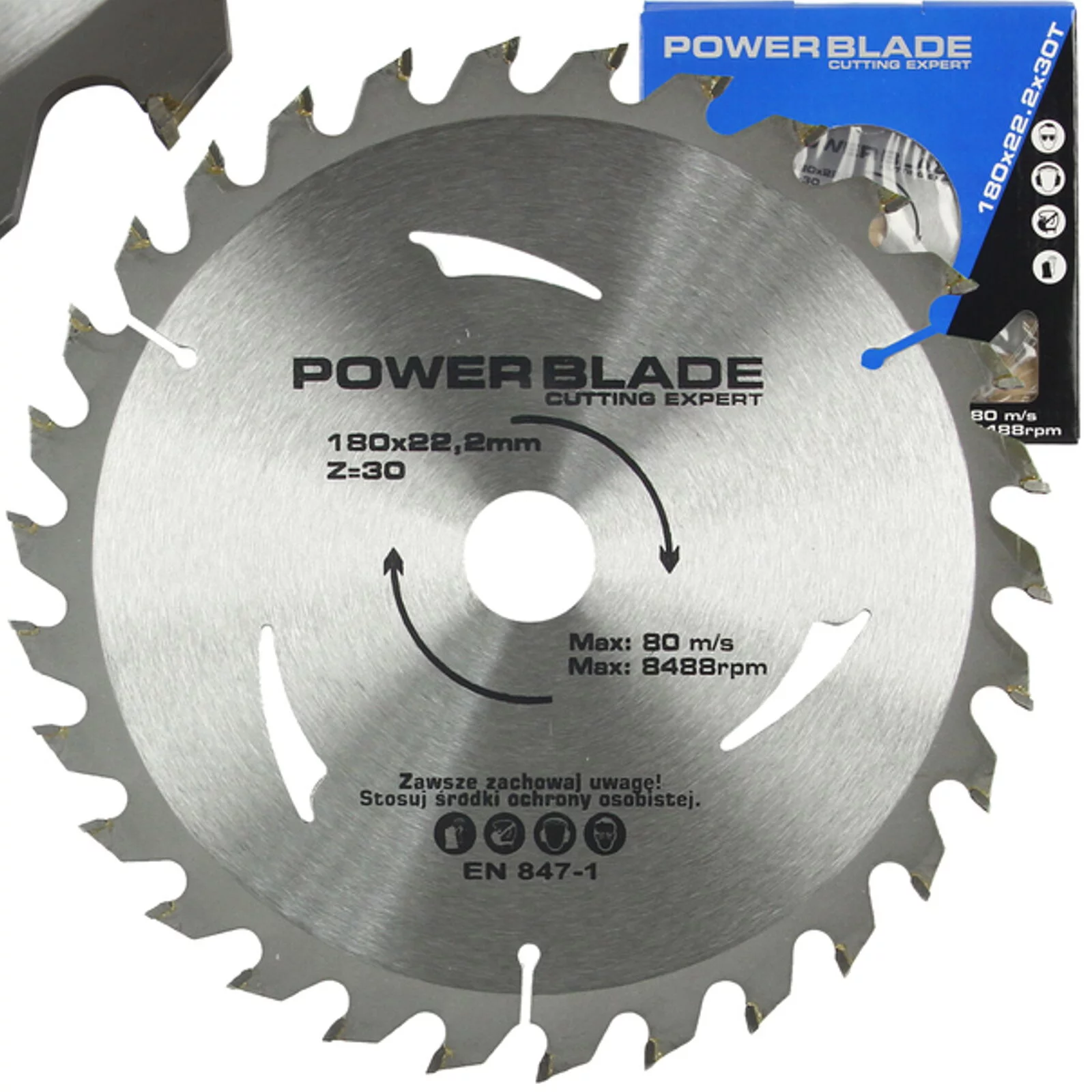 TARCZA WIDIOWA DO CIĘCIA DREWNA 180mm 30T POWER BLADE