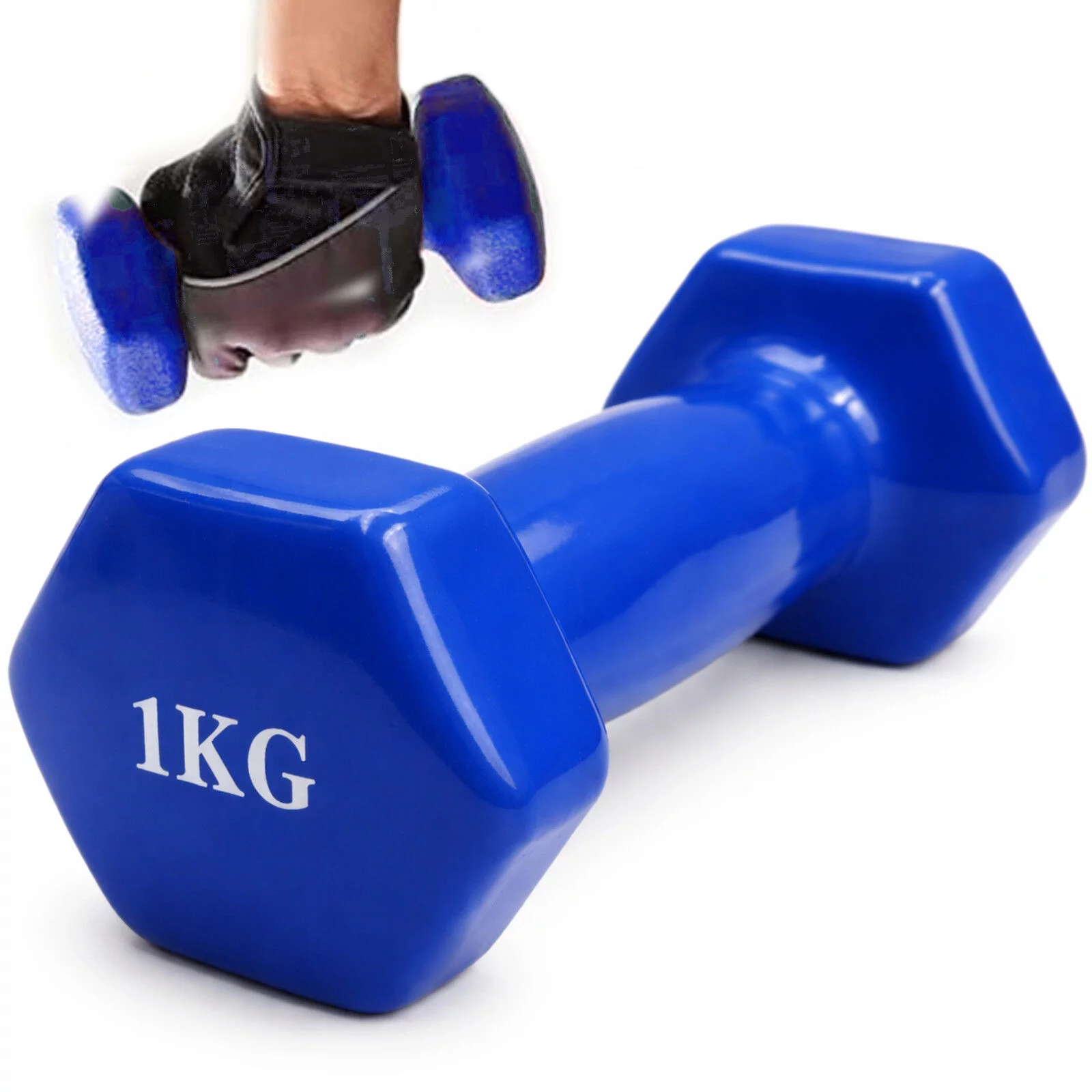 HANTEL ŻELIWNY POWLEKANY 1KG