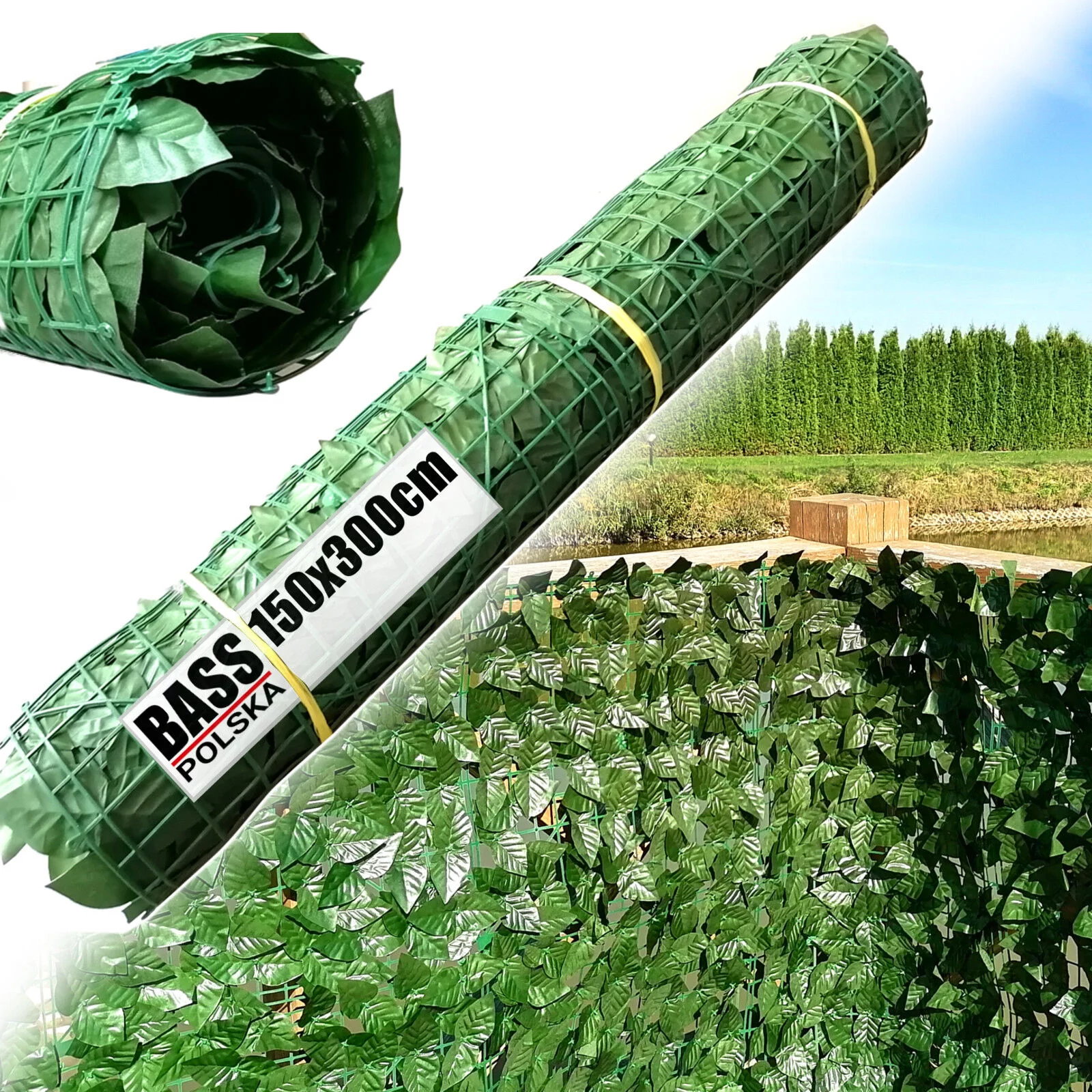 SZTUCZNY BLUSZCZ ŻYWOPŁOT ROŚLINA NA BALKON ŚCIANA 150x300cm