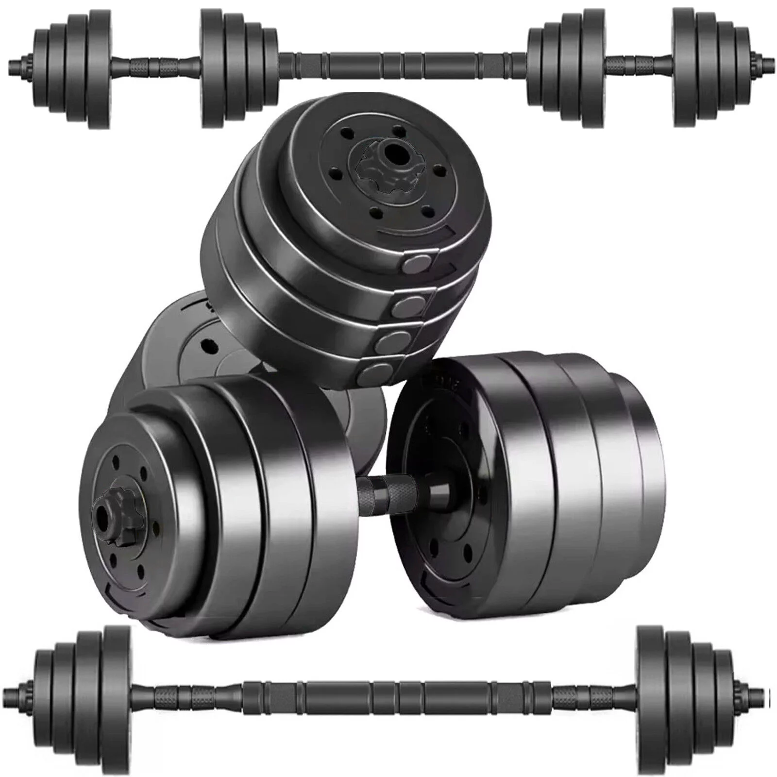 ZESTAW HANTLI 40kg 2x 20kg + GRYF