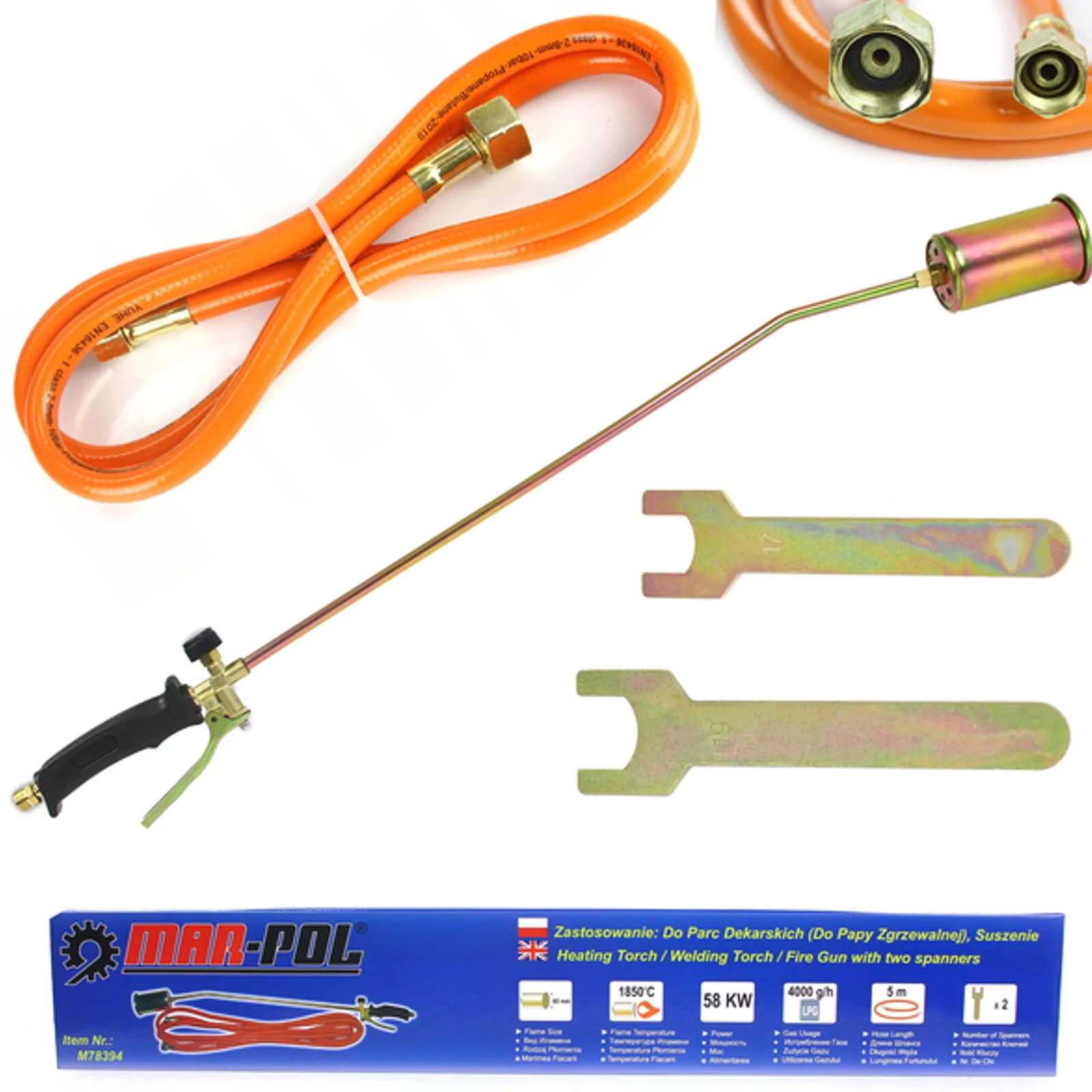 PALNIK 1 DYSZA DŁUGI wąż 5m RQ120