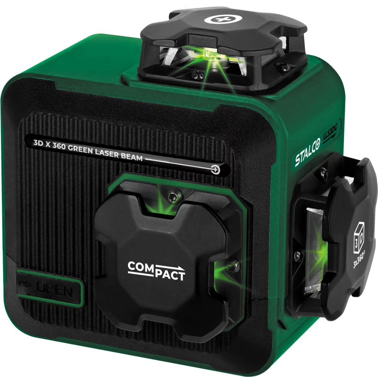 Laser krzyżowy 3D LLS3DG zielony STALCO S058597004