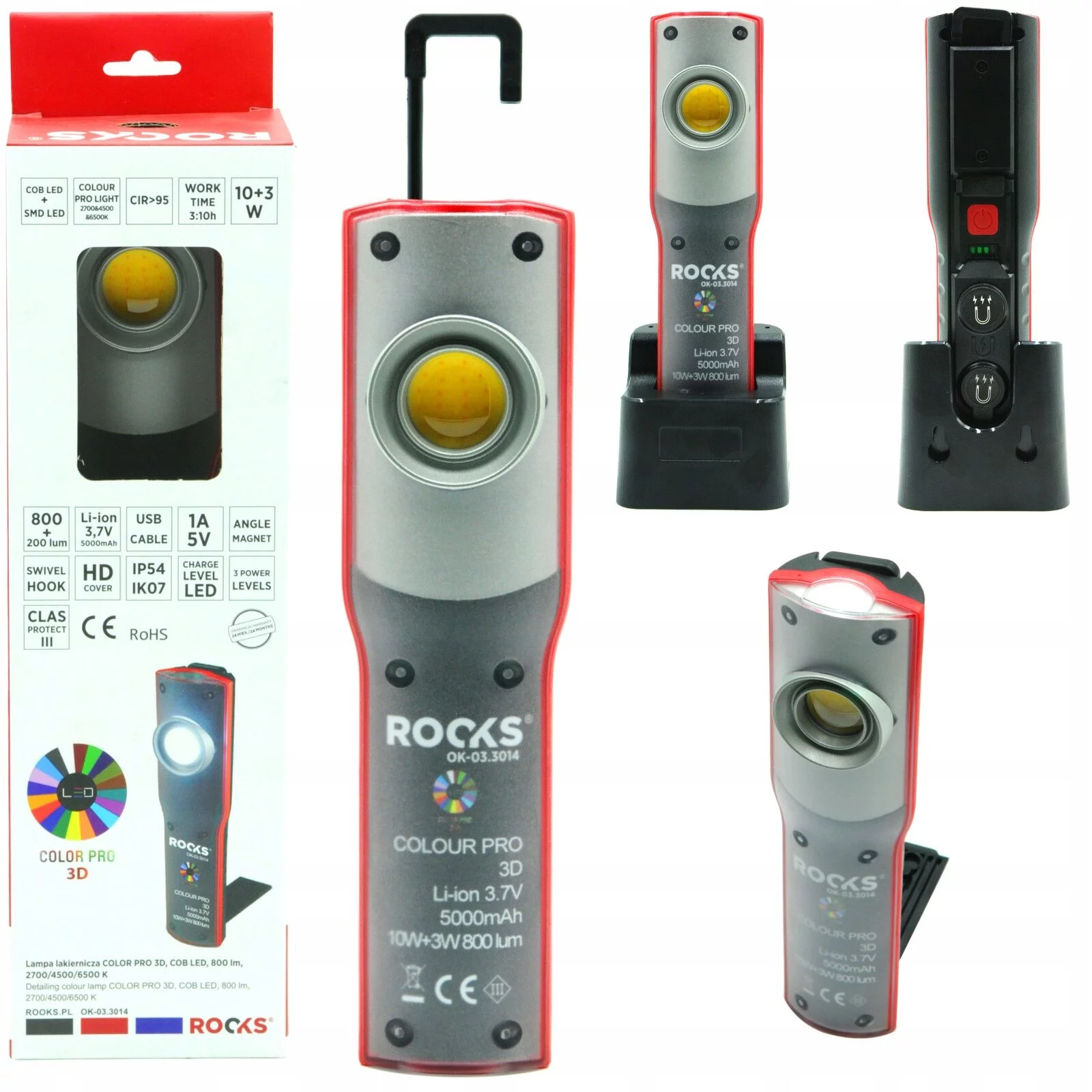 03-3014 LAMPA LAKIERNICZA 3D COB LED