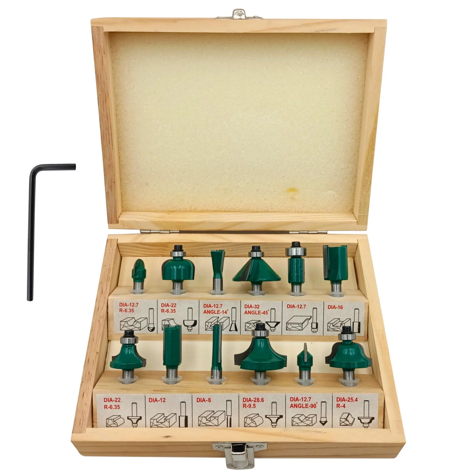 FREZY TRZPIEŃ 6mm ZESTAW 12el S-27812