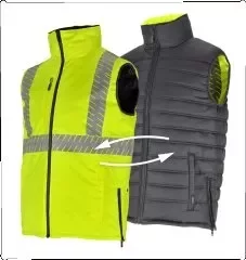 Kamizelka ocieplana ostrzegawcza REVERS V 2in1 żół
