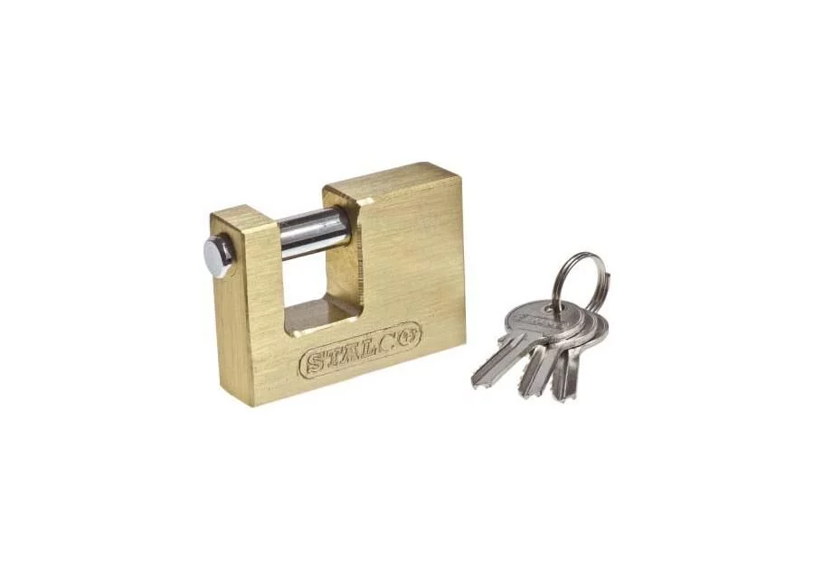 Kłódka mosiężna trzpieniowa 60mm STALCO S-40860