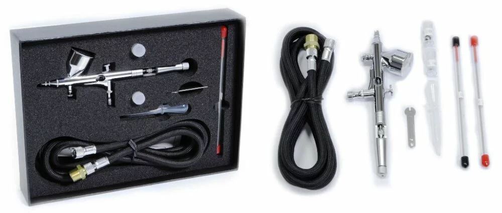 PISTOLET DO MALOWANIA AEROGRAF 3 DYSZE WĘŻYK