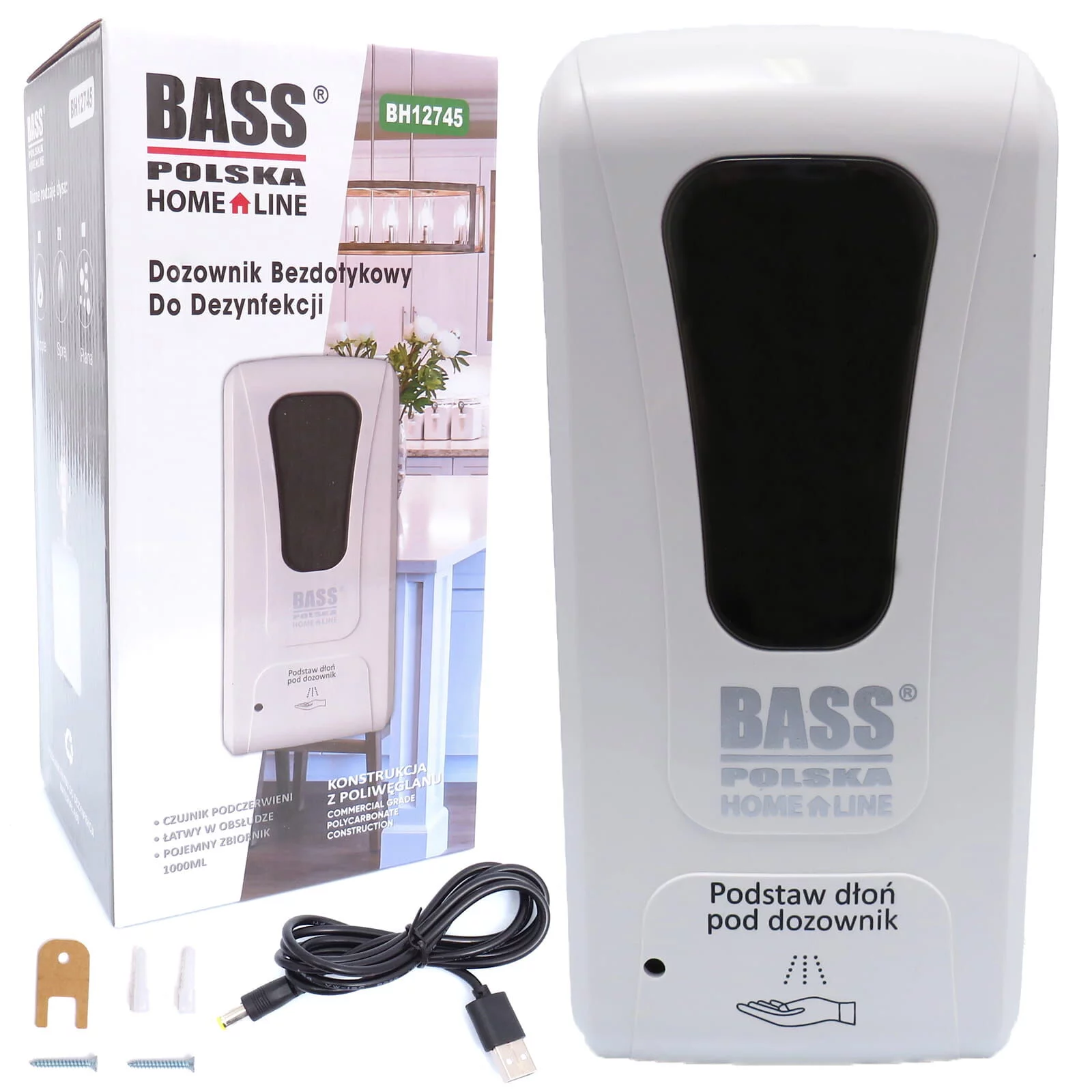 Bezdotykowy dozownik do mydła / płynu 1000ml