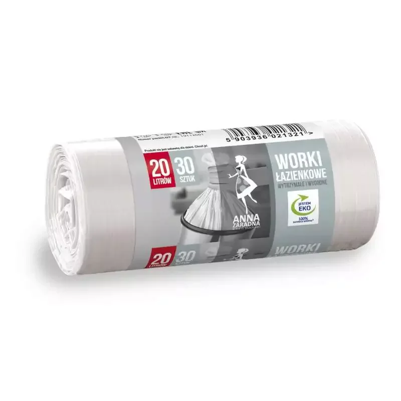 WORKI NA ŚMIECI BIAŁE 20L HDLD