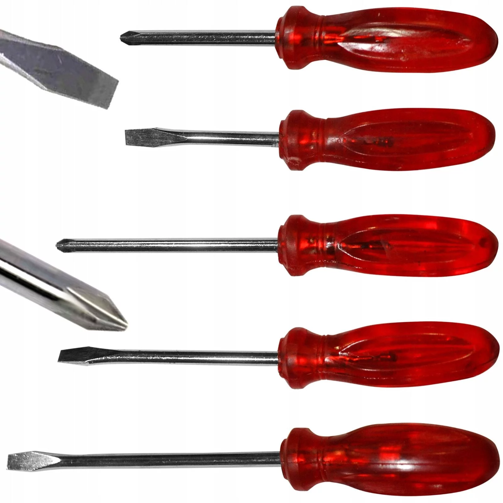 ŚRUBOKRĘTY ZESTAW 5SZT CZERWONE