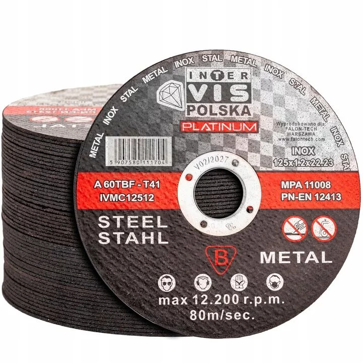 TARCZA DO METALU 125x1,2 INTER-VIS