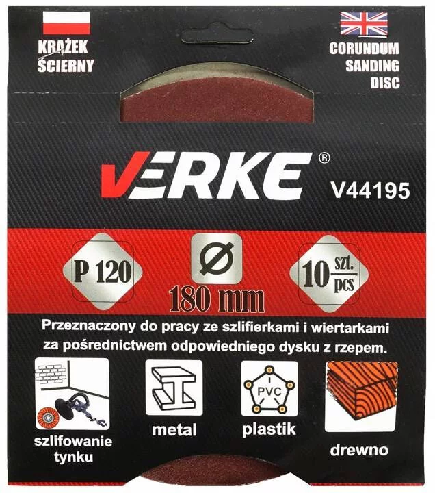 PAPIER PEX NA RZEP 180MM P120 10szt