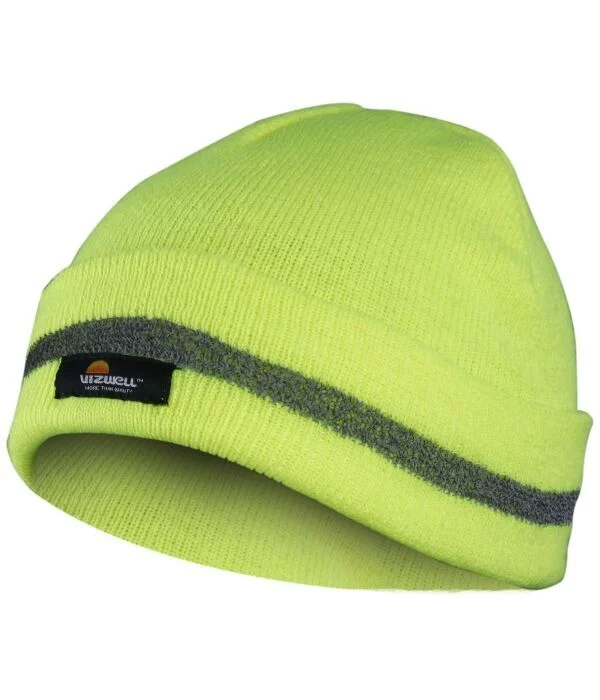 CZAPKA OSTRZEGAWCZA ŻÓŁTA PASEK