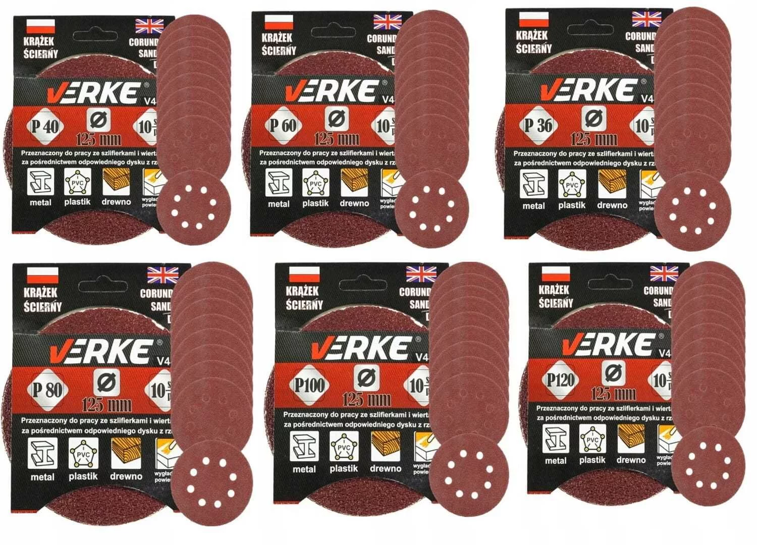 PAPIER PEX NA RZEP 125MM P36 10szt V44170