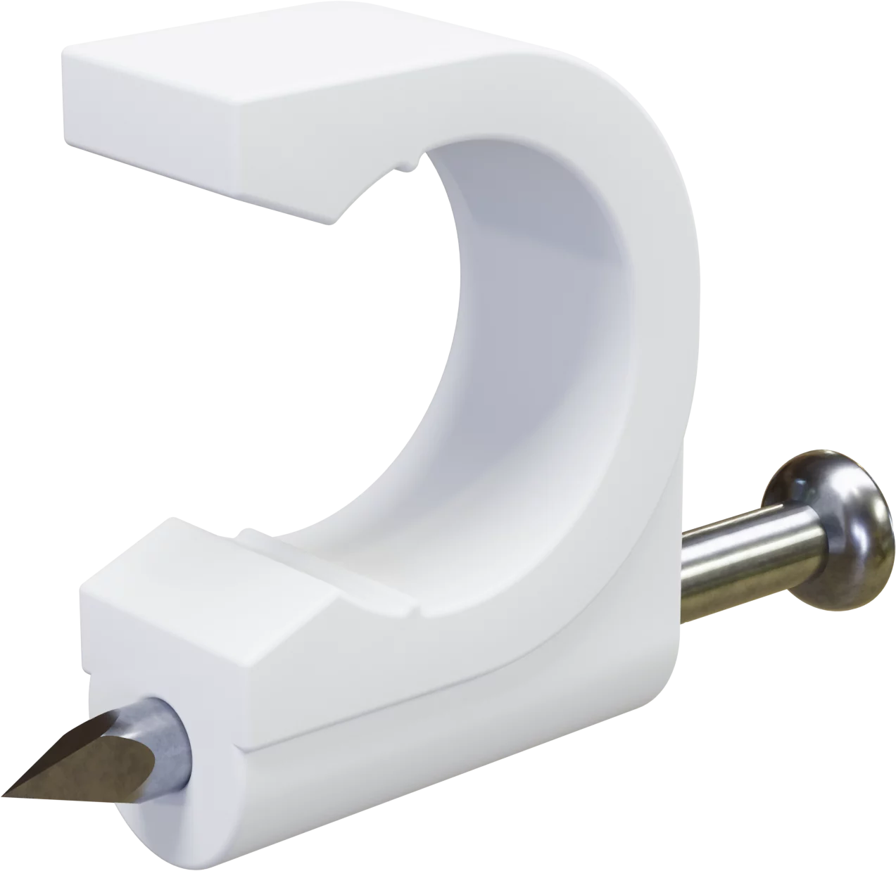 Uchwyt z gwoździem do mocowania przewodów okrągłych