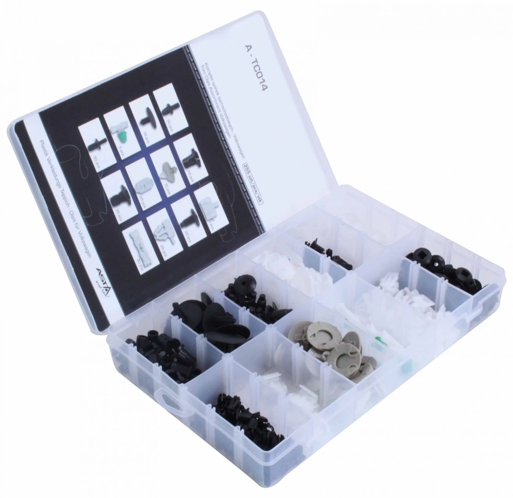 SPINKI SAMOCHODOWE ZESTAW DO VOLKSWAGEN-255SZT.