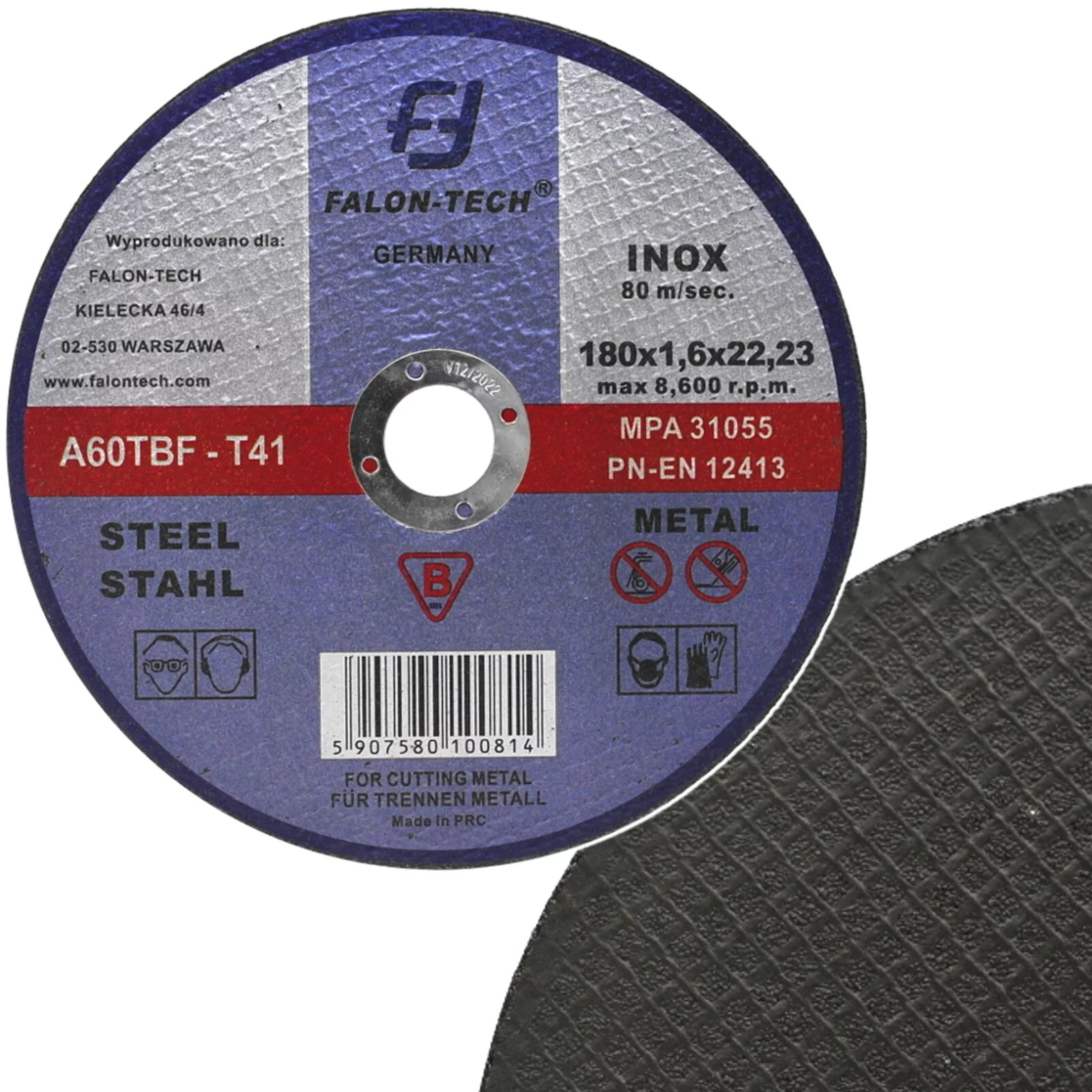 TARCZA DO METALU 180*1.6mm FT