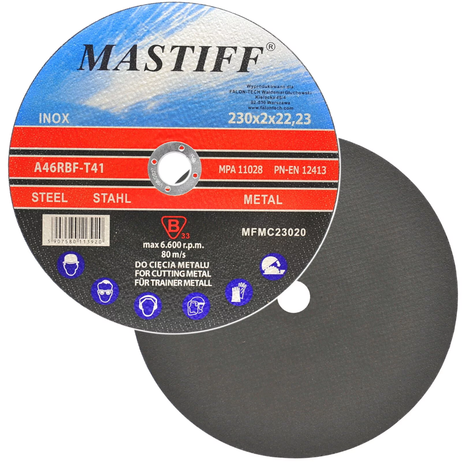 TARCZA DO METALU 230MM 2.0 MASTIFF