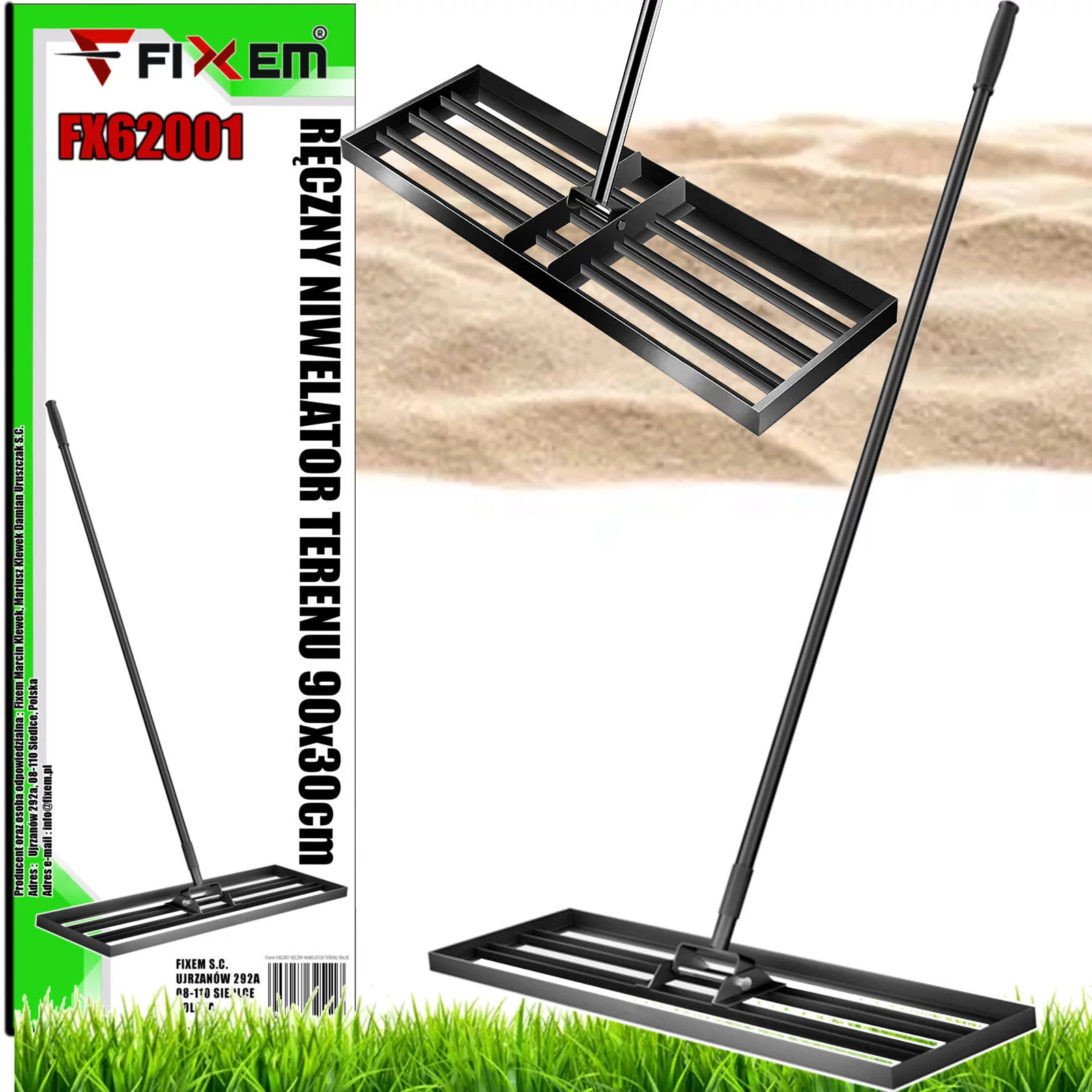 RĘCZNY NIWELATOR TERENU 90x30