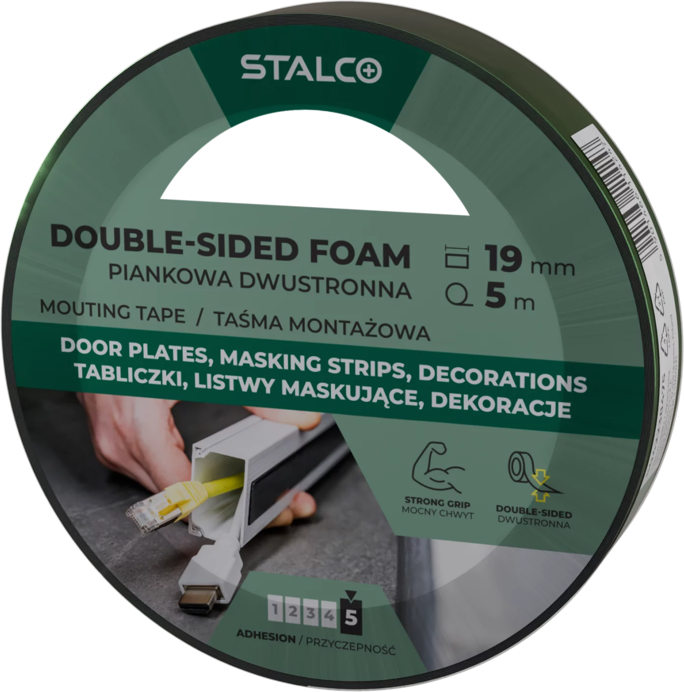 Taśma montażowa piankowa dwustronna 19mm x 5m (...