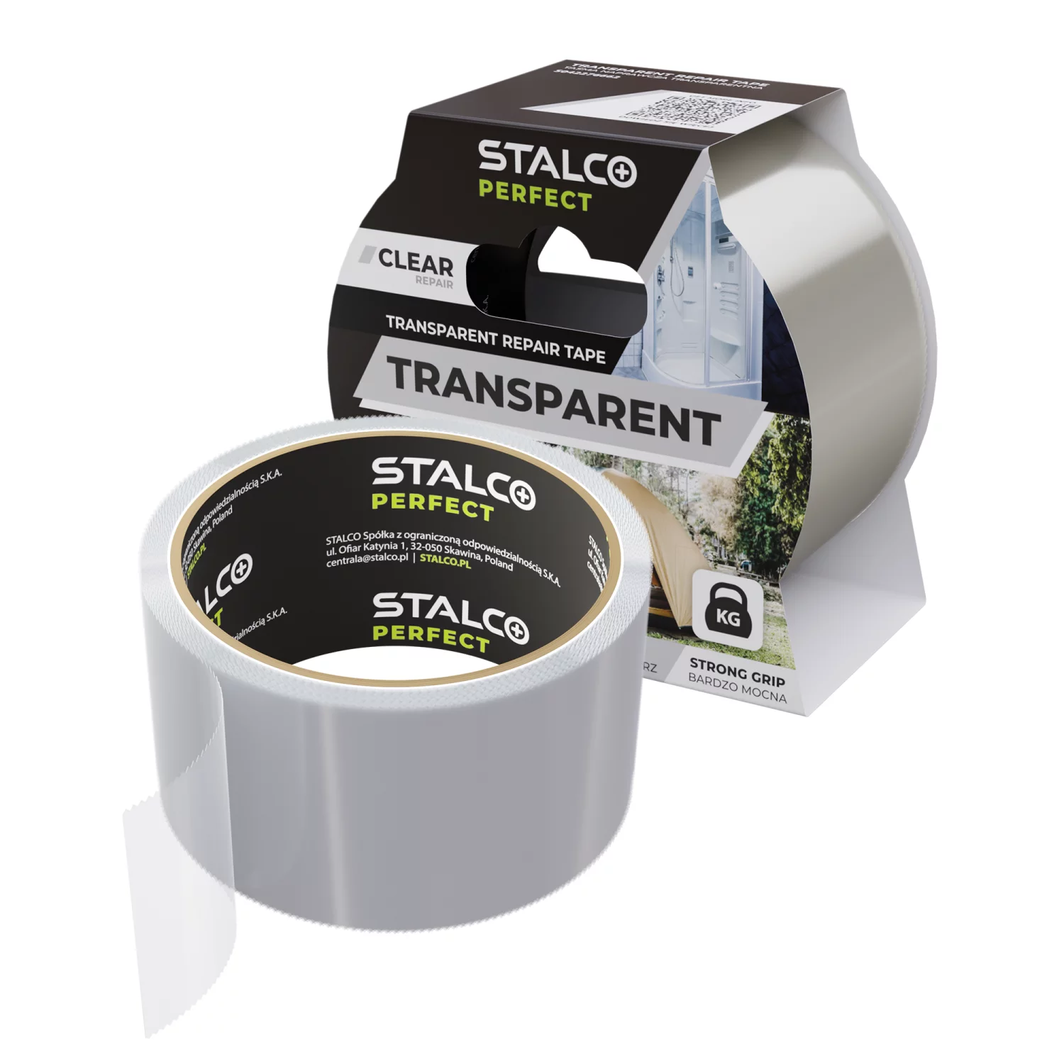 Taśma naprawcza transparentna 50mm x 5m STALCO ...