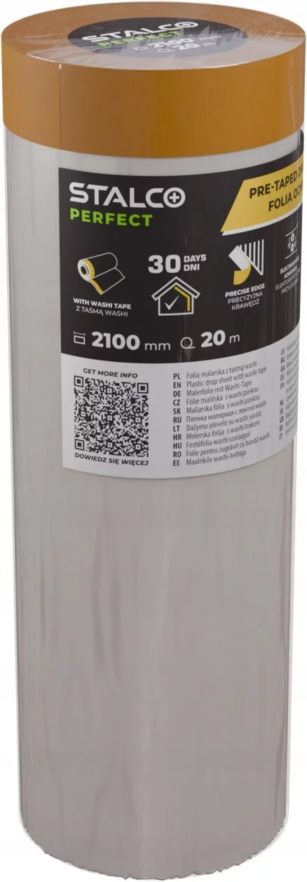 Folia ochronna z taśmą washi 2100mm x 20m (30sz...